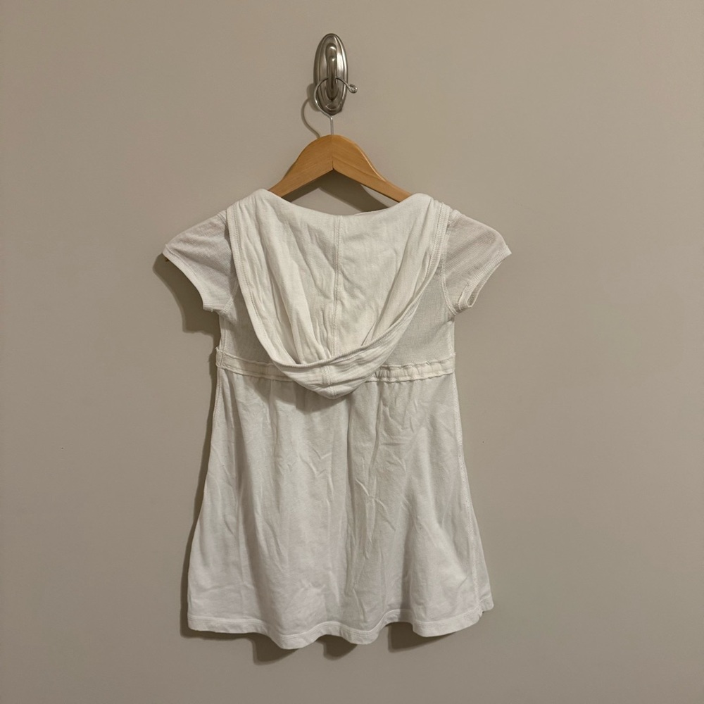 Abercrombie & Fitch vintage hooded ribbed babydoll short sleeve top - Picture 2 of 7